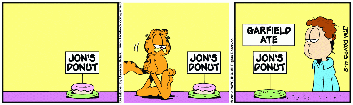 Garfield, April 9, 2012