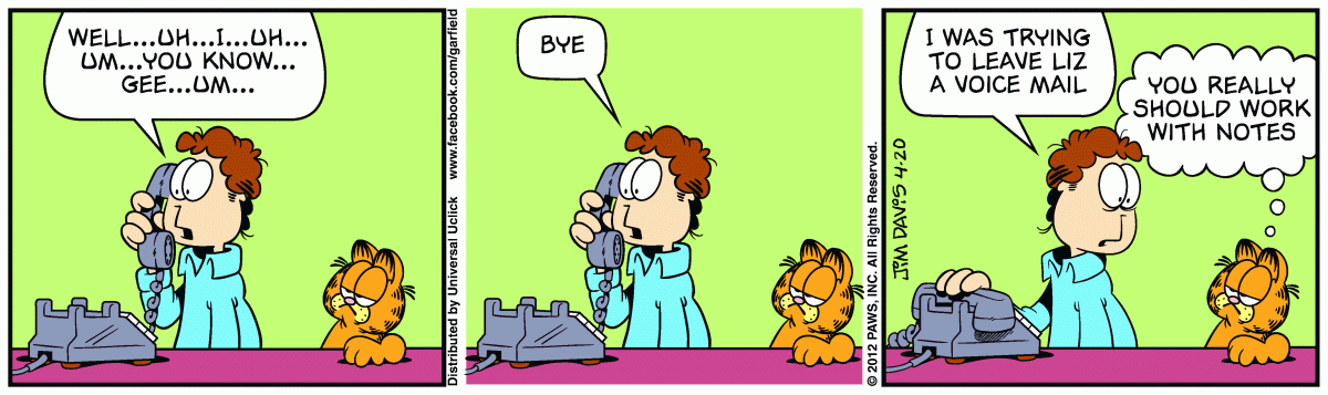 Garfield, April 20, 2012