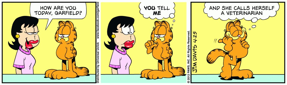 Garfield, April 25, 2012