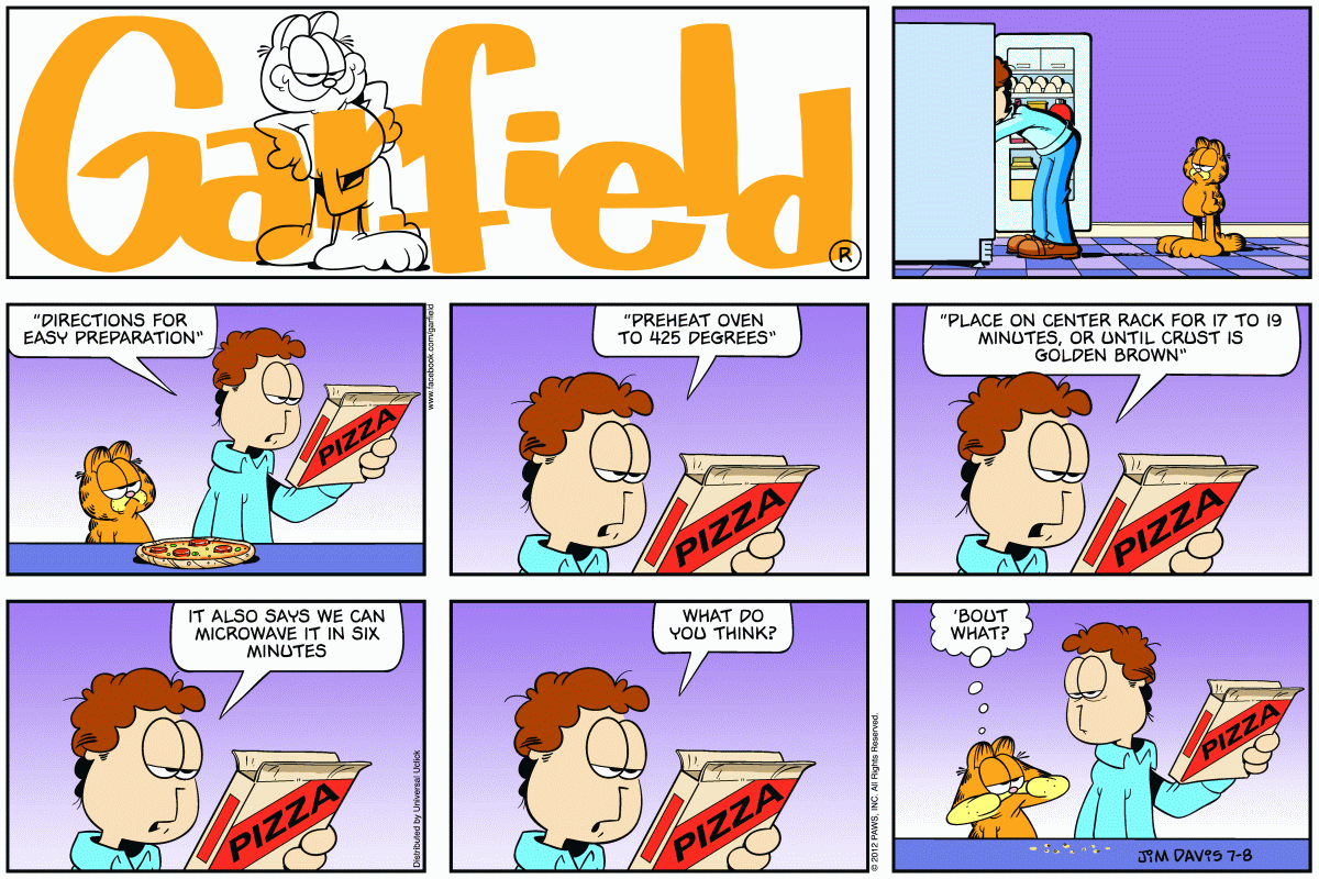 Garfield, July 8, 2012