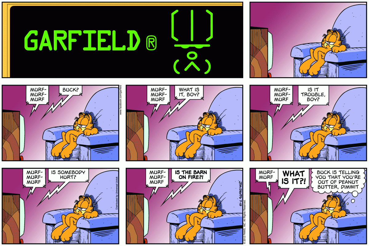 Garfield, July 15, 2012