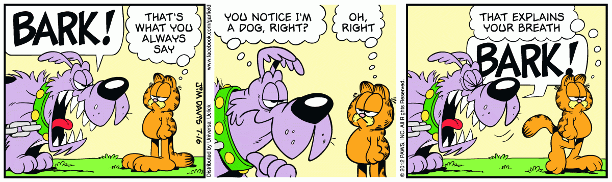 Garfield, July 16, 2012