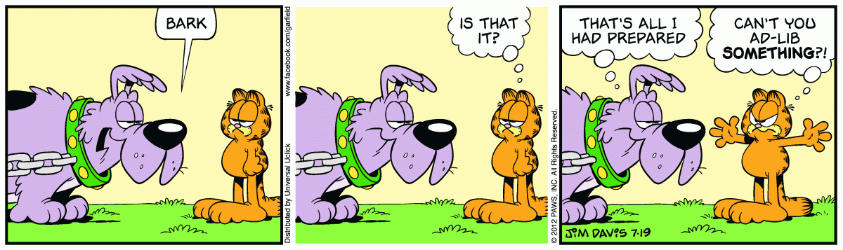 Garfield, July 19, 2012