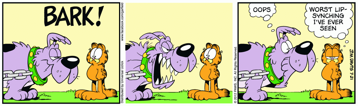 Garfield, July 21, 2012