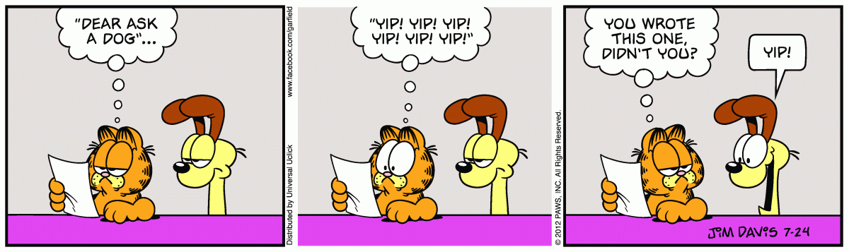 Garfield, July 24, 2012