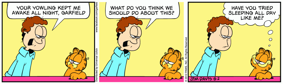 Garfield, August 2, 2012
