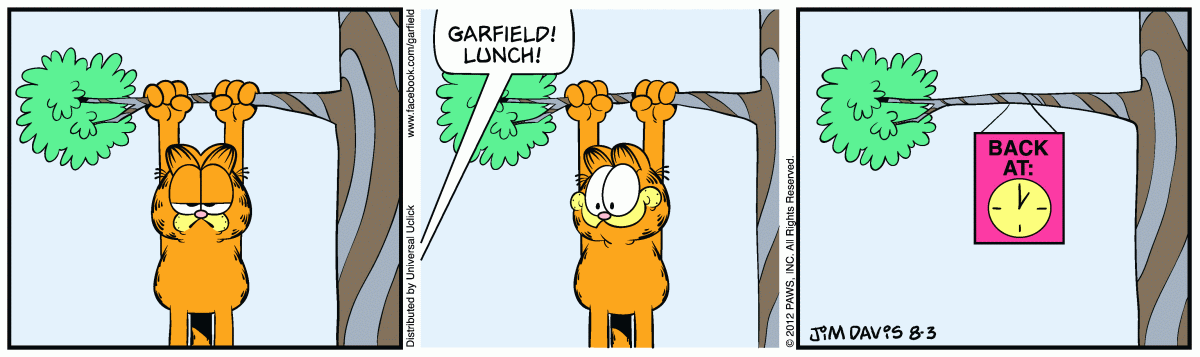 Garfield, August 3, 2012