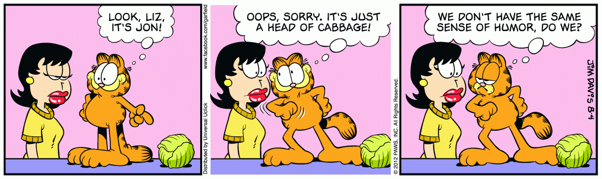 Garfield, August 4, 2012