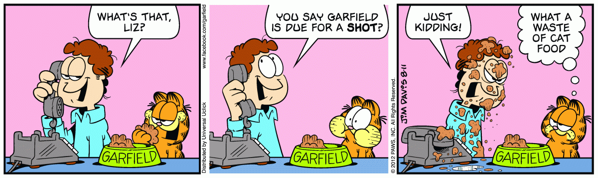 Garfield, August 11, 2012