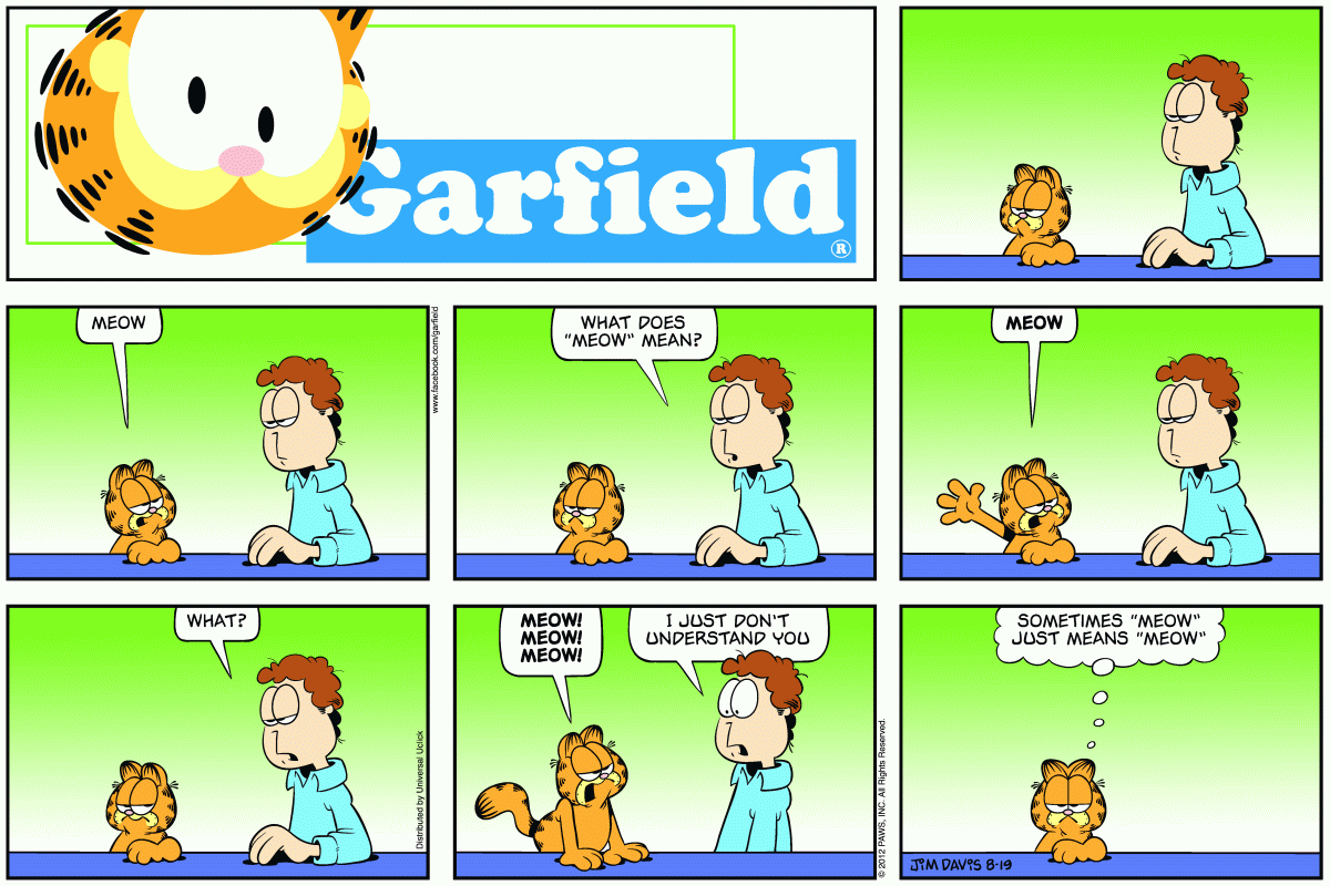 Garfield, August 19, 2012
