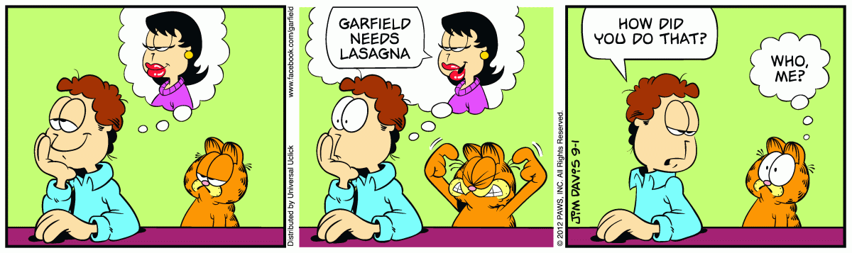 Garfield, September 1, 2012