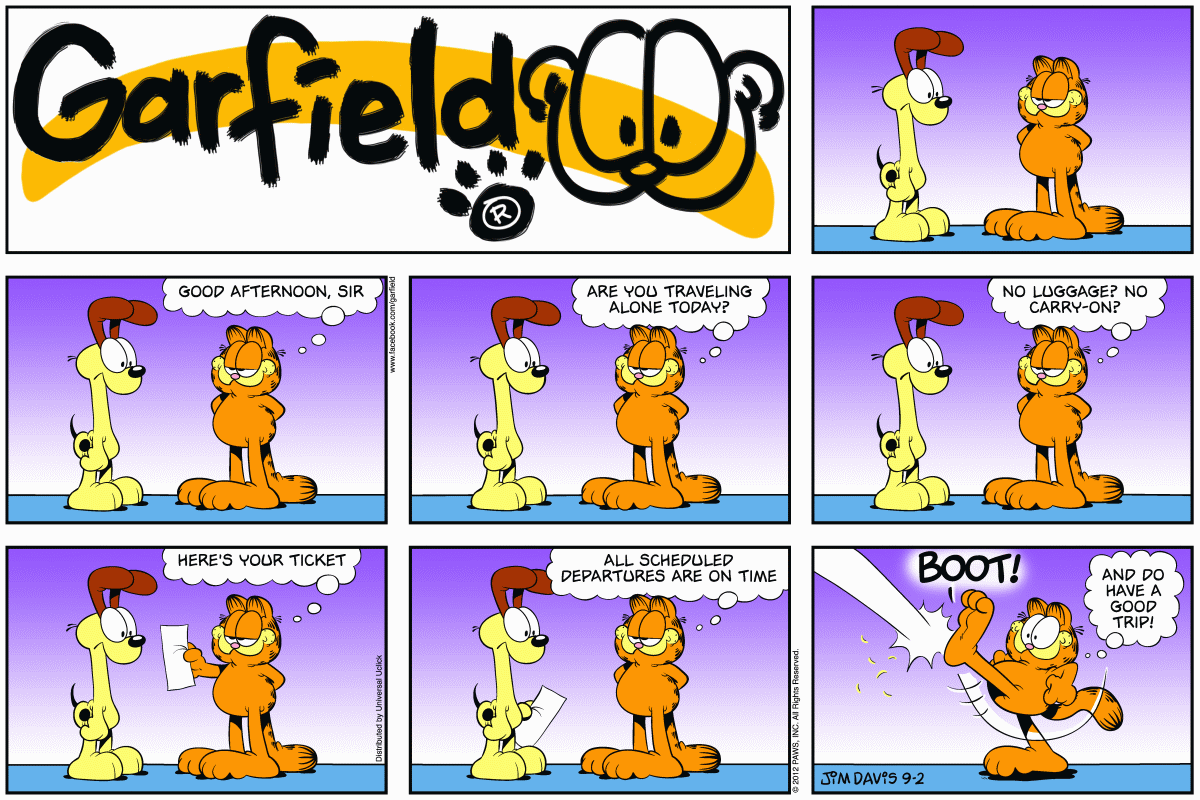 Garfield, September 2, 2012