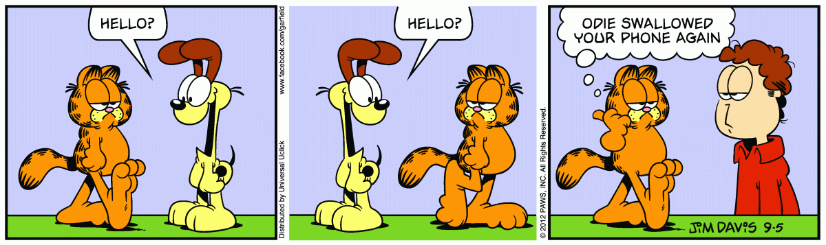 Garfield, September 5, 2012