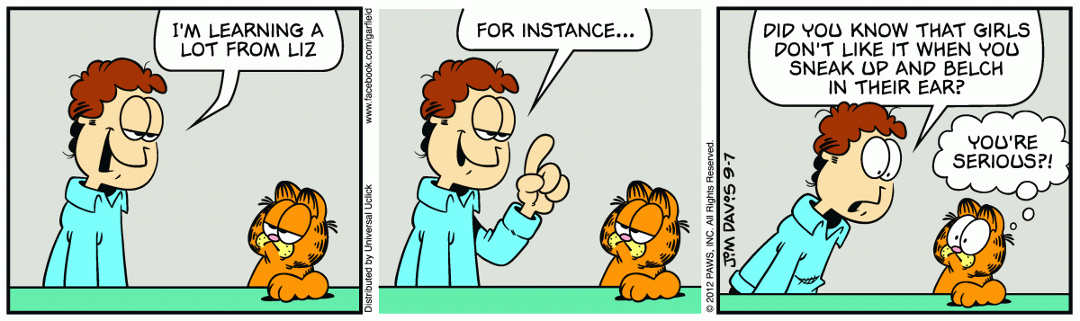 Garfield, September 7, 2012