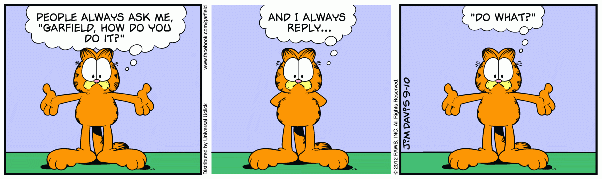 Garfield, September 10, 2012
