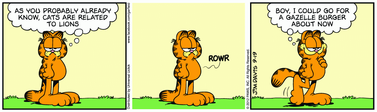 Garfield, September 19, 2012