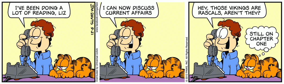 Garfield, September 21, 2012