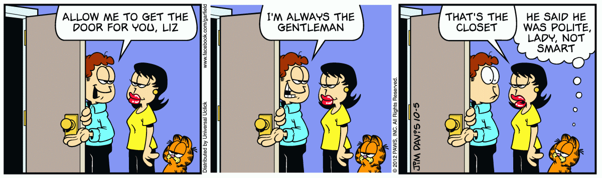 Garfield, October 5, 2012