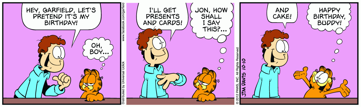 Garfield, October 10, 2012