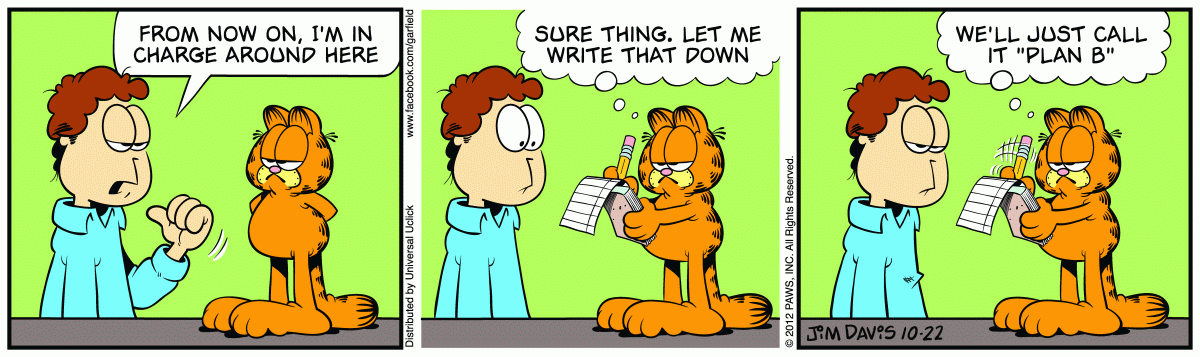 Garfield, October 22, 2012