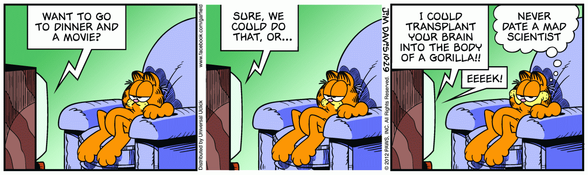 Garfield, October 29, 2012