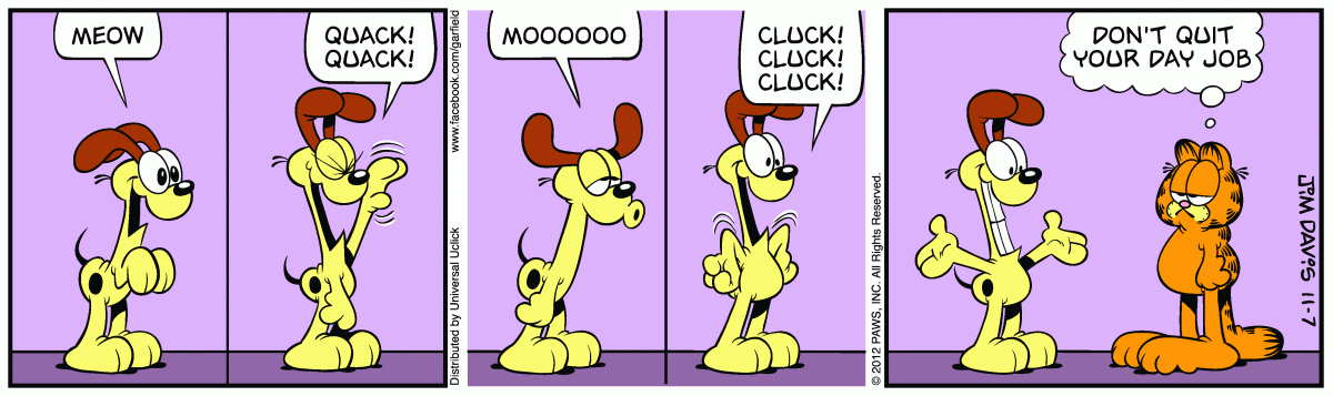 Garfield, November 7, 2012
