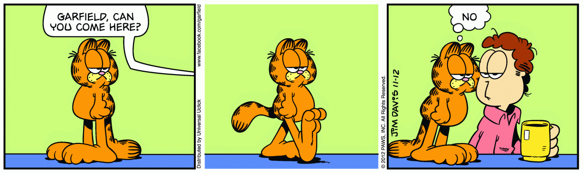 Garfield, November 12, 2012