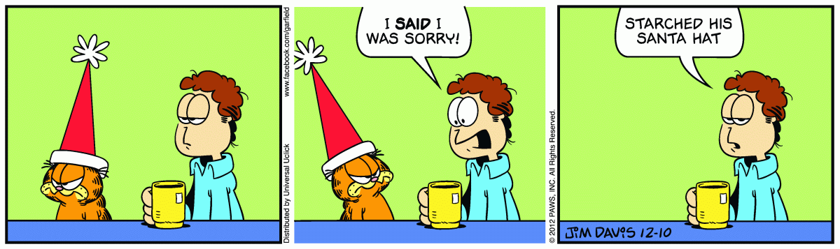 Garfield, December 10, 2012