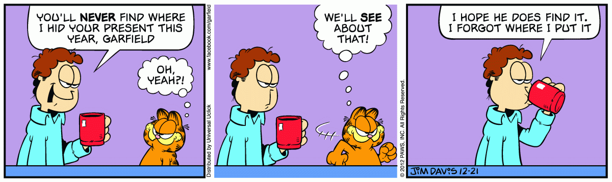 Garfield, December 21, 2012