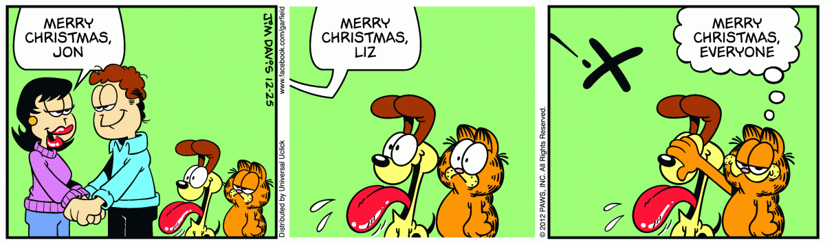 Garfield, December 25, 2012