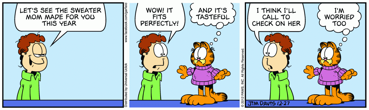 Garfield, December 27, 2012