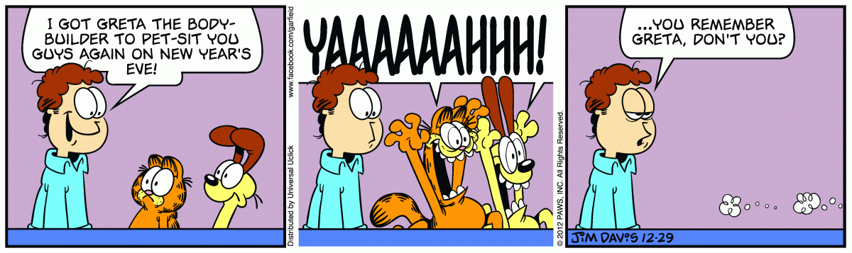 Garfield, December 29, 2012
