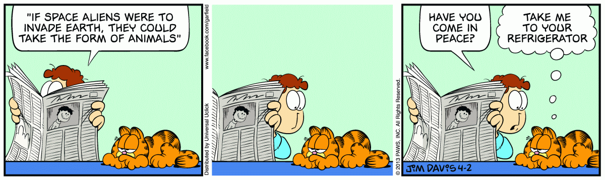 Garfield, April 2, 2013