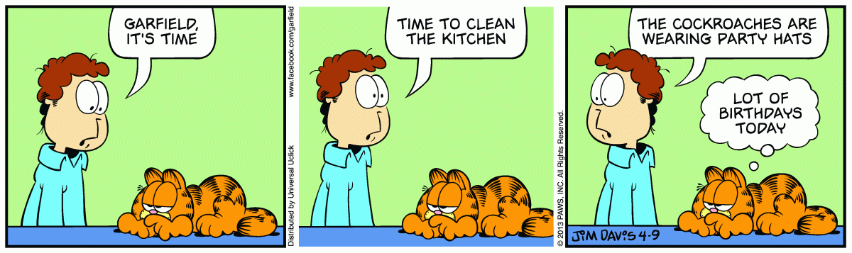 Garfield, April 9, 2013