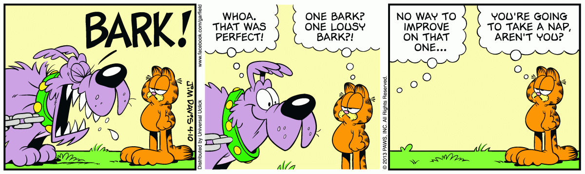 Garfield, April 10, 2013