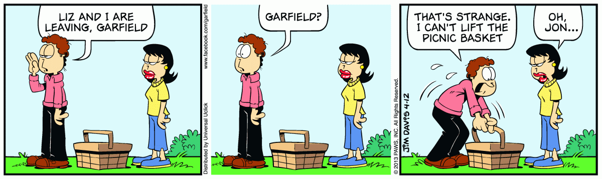 Garfield, April 12, 2013