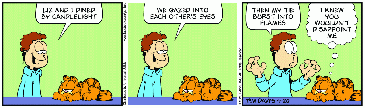 Garfield, April 20, 2013