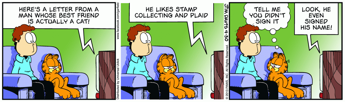 Garfield, April 30, 2013
