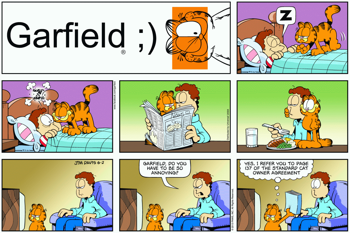 Garfield, June 2, 2013