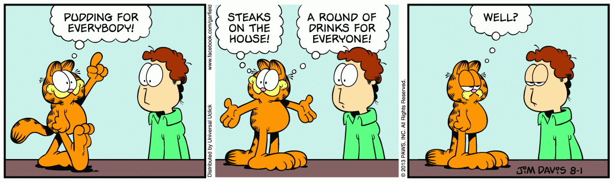 Garfield, August 1, 2013