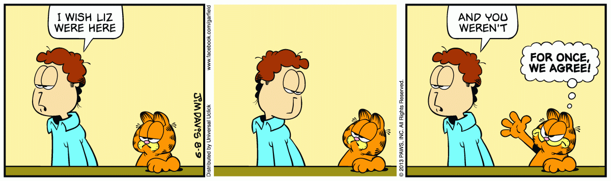 Garfield, August 9, 2013