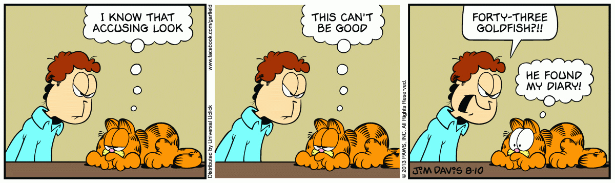 Garfield, August 10, 2013
