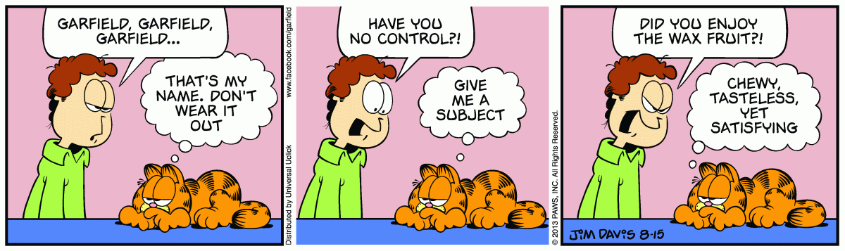 Garfield, August 15, 2013