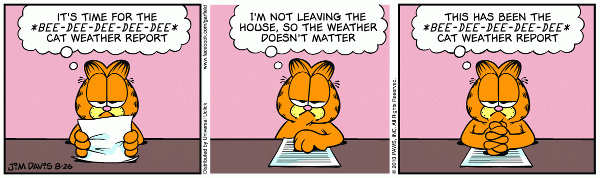 Garfield, August 26, 2013