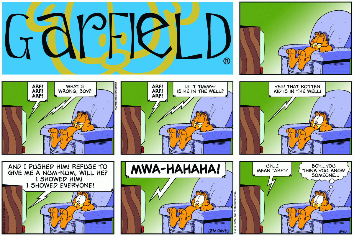 Garfield, September 15, 2013
