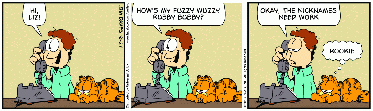 Garfield, September 27, 2013