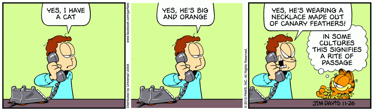 Garfield, November 26, 2013