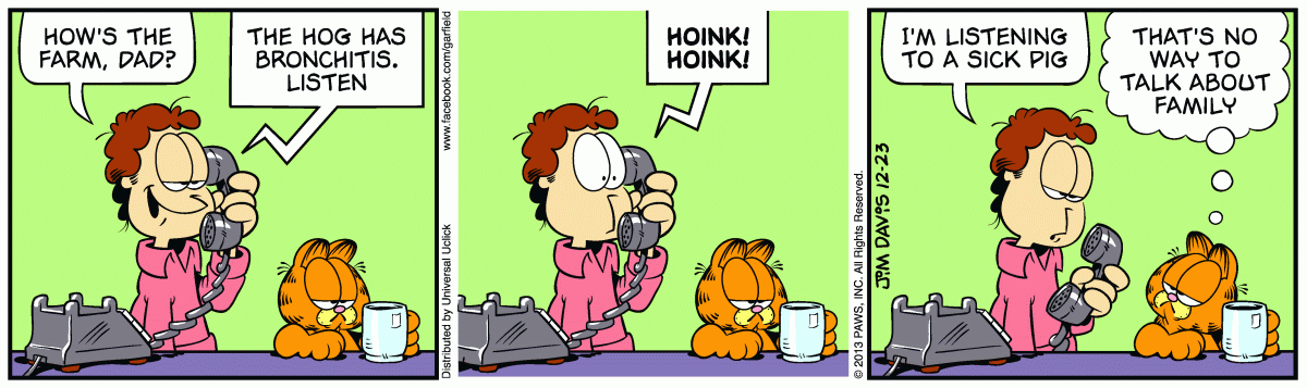 Garfield, December 23, 2013