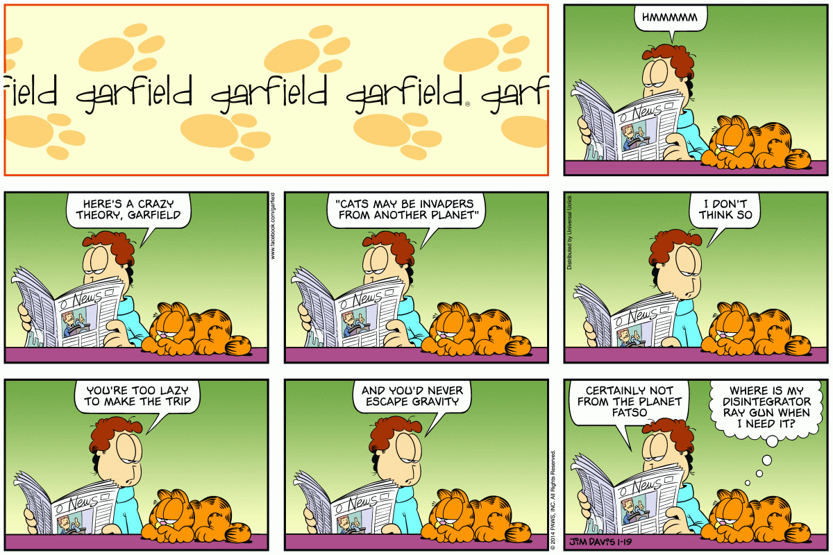 Garfield, January 19, 2014