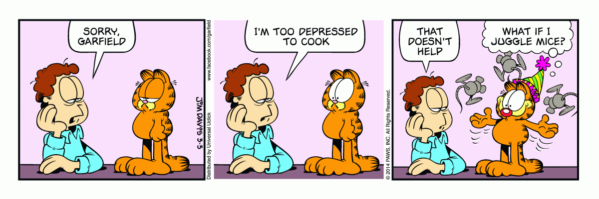 Garfield comic strip for Monday, March 3, 2014